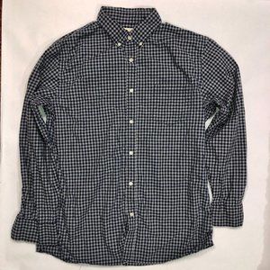 Sonoma Long Sleeve Button Shirt Navy&Gray Large